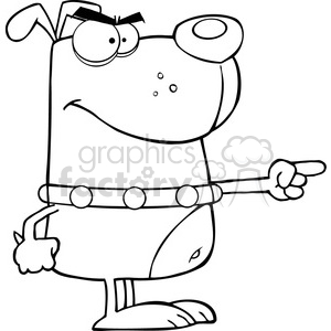 Funny Angry Cartoon Dog