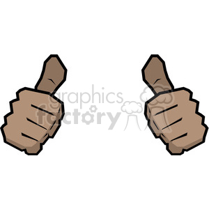 Clipart of two hands giving a thumbs up gesture.