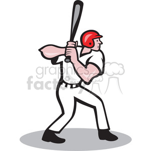 baseball player batting side on