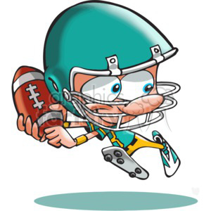 American football player cartoon
