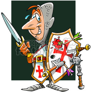 cartoon knight in shining armor