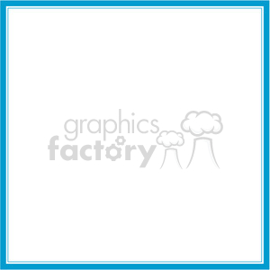 A simple, plain blue border frame in a clipart style with a white background.