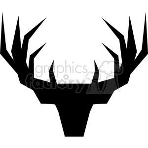 A black silhouette clipart image of a deer's antlers.