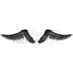 Black and White Stylized Wing