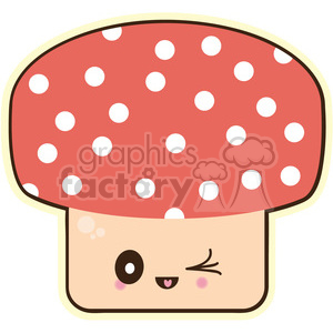   Mushroom vector clip art image 