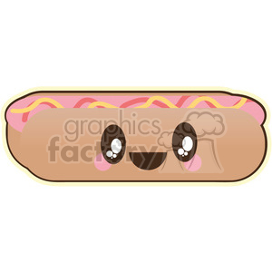   Hot Dog cartoon character illustration 