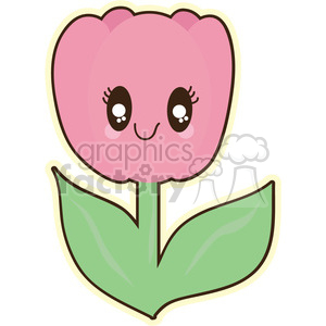   Tulip cartoon character illustration 