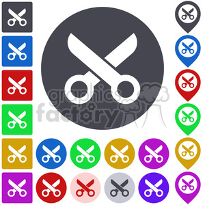 Scissor icon pack