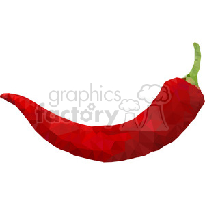 Low-Poly Red Chili Pepper