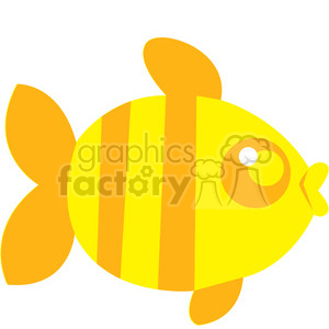 Yellow Fish vector clipart image