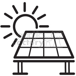 solar panel vector icon