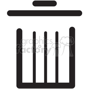 garbage can vector icon