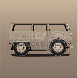 Volkswagen bus van sand storm