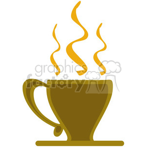 Steaming coffee cup