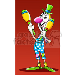   vector clipart image of anonymous person dressed like a clown 