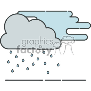 Rainy flat vector icon design