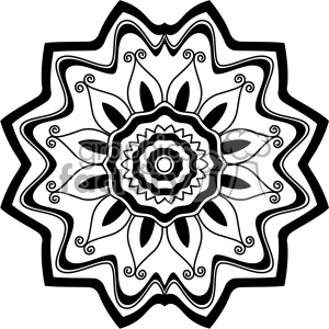 Black and White Intricate Mandala Pattern