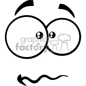 A comical clipart image of a confused face with raised eyebrows and an uneven squiggly mouth.