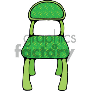 green cartoon school desk chair