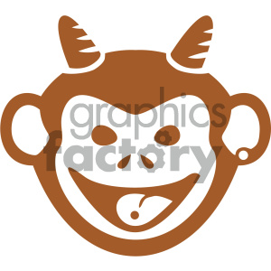 vector monkey face icon
