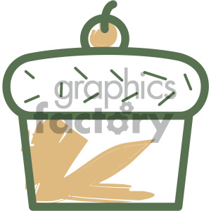 cupcake food vector flat icon design