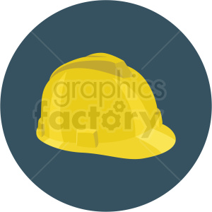 construction hard hat vector flat icon clipart with circle background