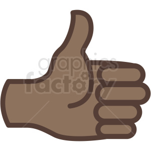 african american thumbs up hand vector icon