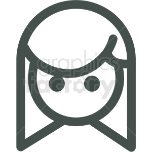 girl avatar vector icons
