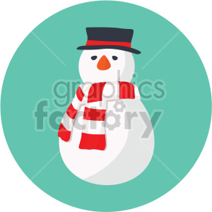 Christmas snowman on tiffany blue circle background icon