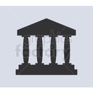 Classical Building Icon with Columns