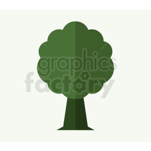 cartoon dark green tree on light green background