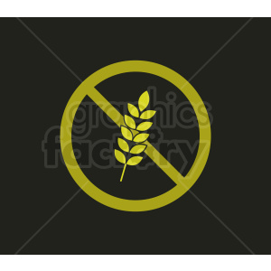 gluten free symbol on black background
