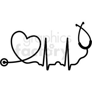 Download stethoscope with hearbeat svg cut file clipart. Commercial ...