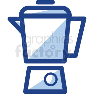 Simplified clipart illustration of a kitchen blender machine.