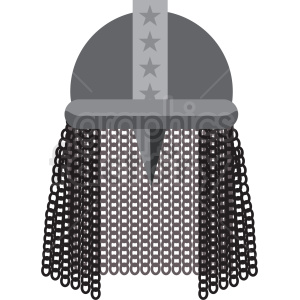 chainmail helmet game armor vector icon clipart