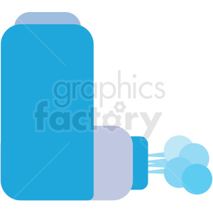 cartoon asthma inhaler device vector icon