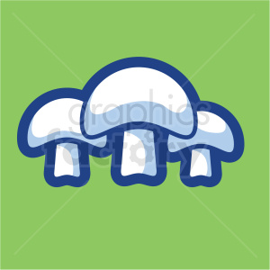 mushroom vector icon on green background