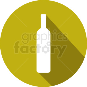 wine bottle on yellow circle icon
