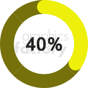 40 percent bar graph vector