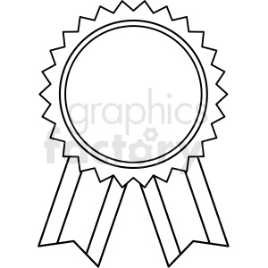 blank award ribbon template design vector