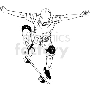black+white skater skateboarding male boy ollie