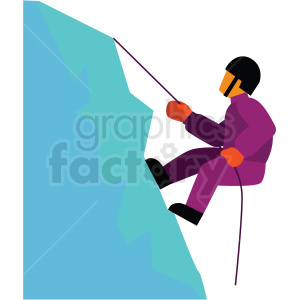mountain climber vector clipart icon