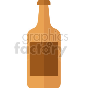 brown beer bottle vector clipart