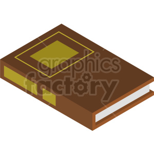 isometric law books vector icon clipart 3