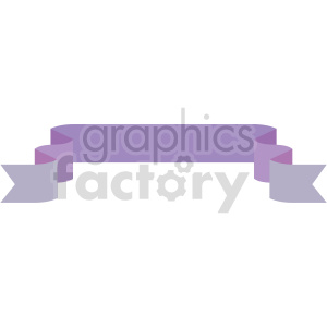 purple ribbon design vector clipart