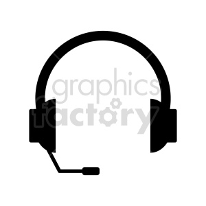 headphones with microphone vector