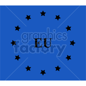 Flag of European Union vector clipart 04