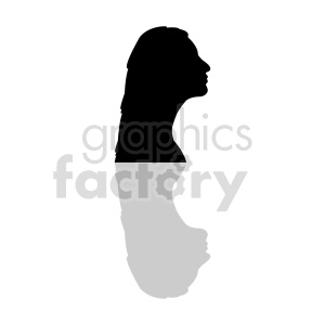 silhouette profile womans head clipart