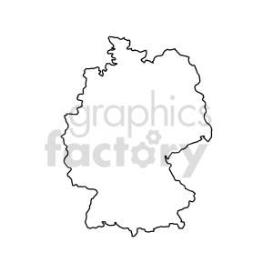 germany outline vector clipart