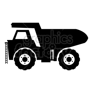 Silhouette of a dump truck